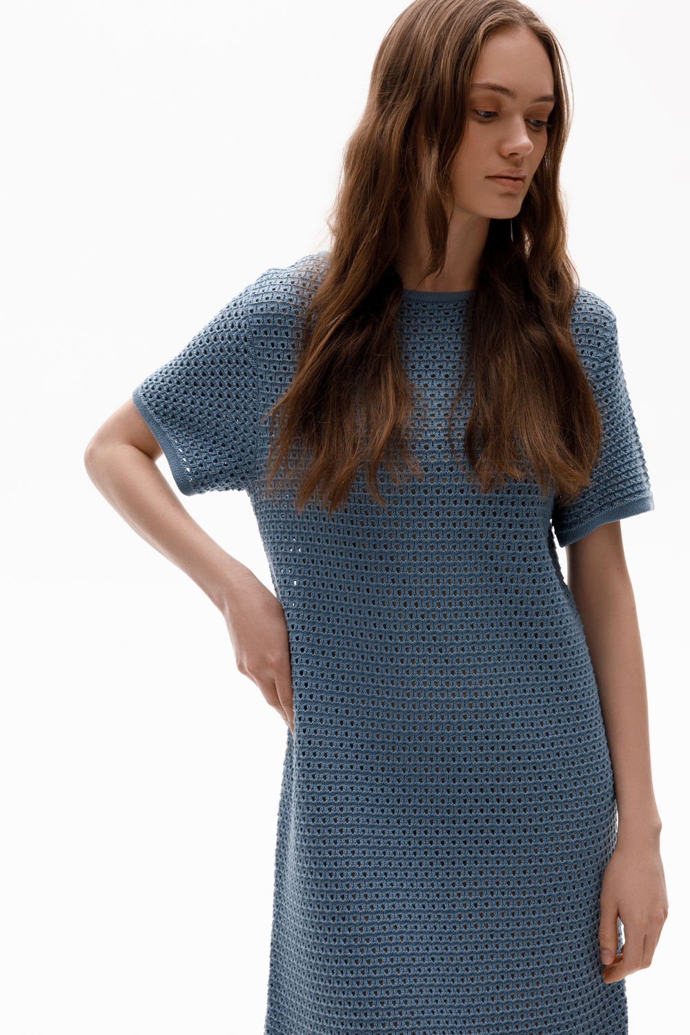 картинка Ажурное платье из итальянского хлопка от магазина Одежда+