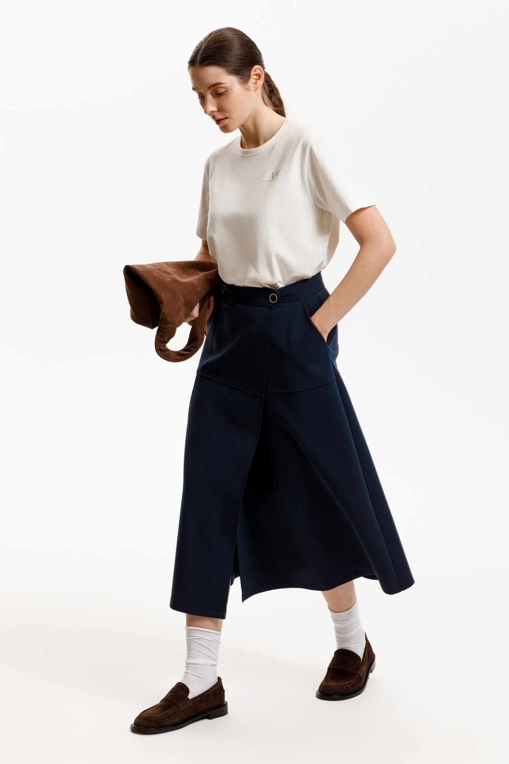 картинка Юбка миди из премиального трикотажа от магазина Одежда+