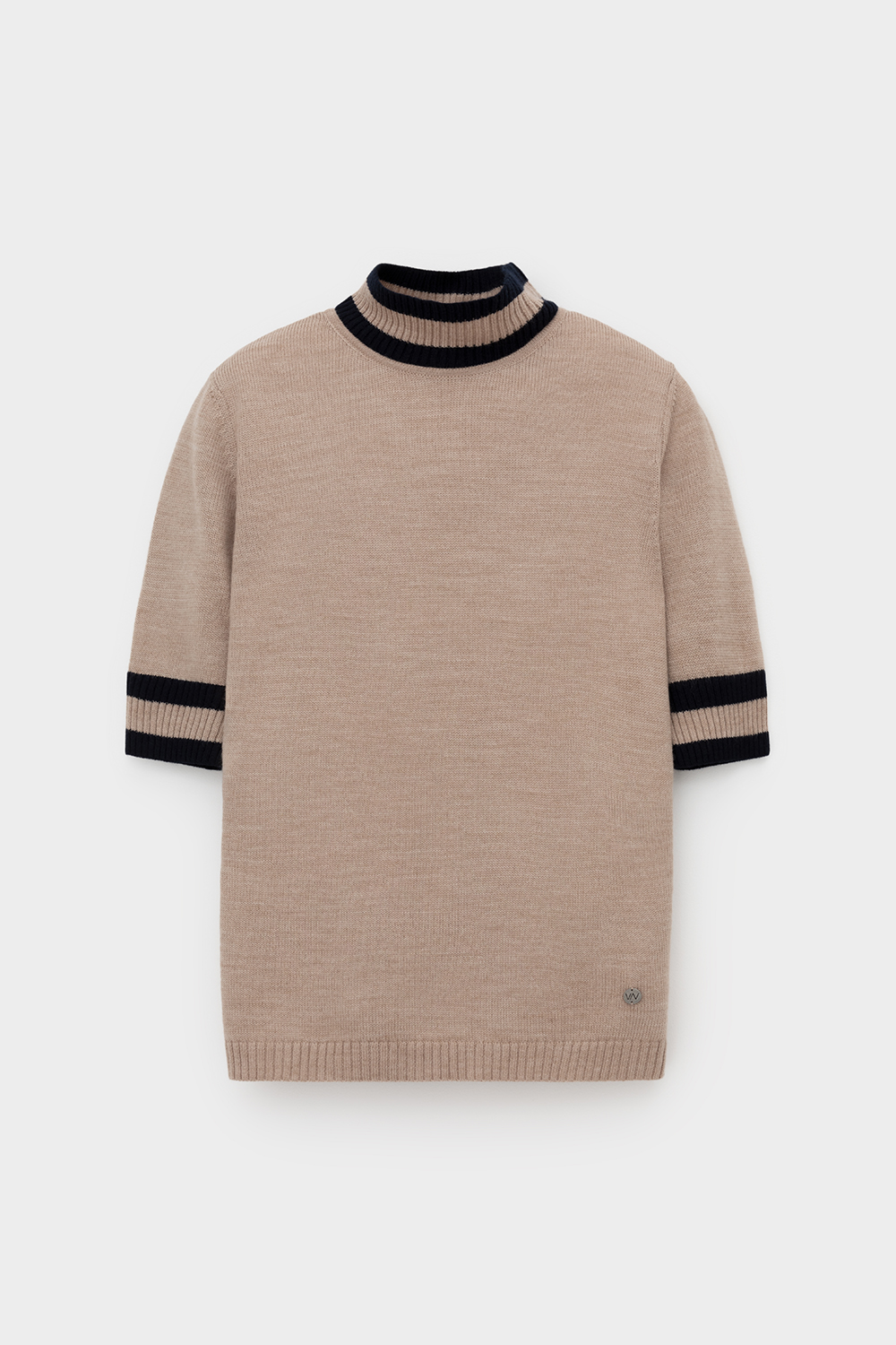 картинка Джемпер с коротким рукавом из шерсти мериноса от магазина Одежда+