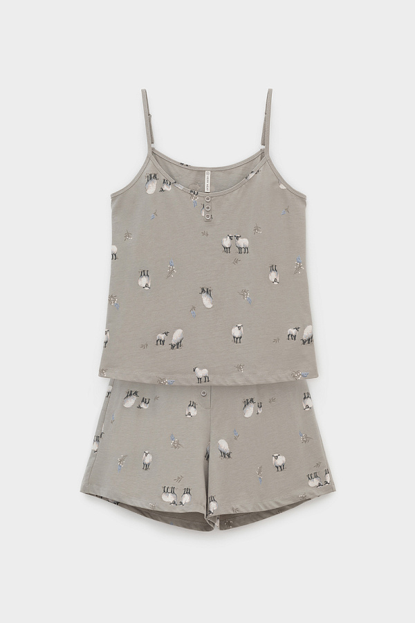 картинка Комплект топ и шорты из 100% хлопка от магазина Одежда+