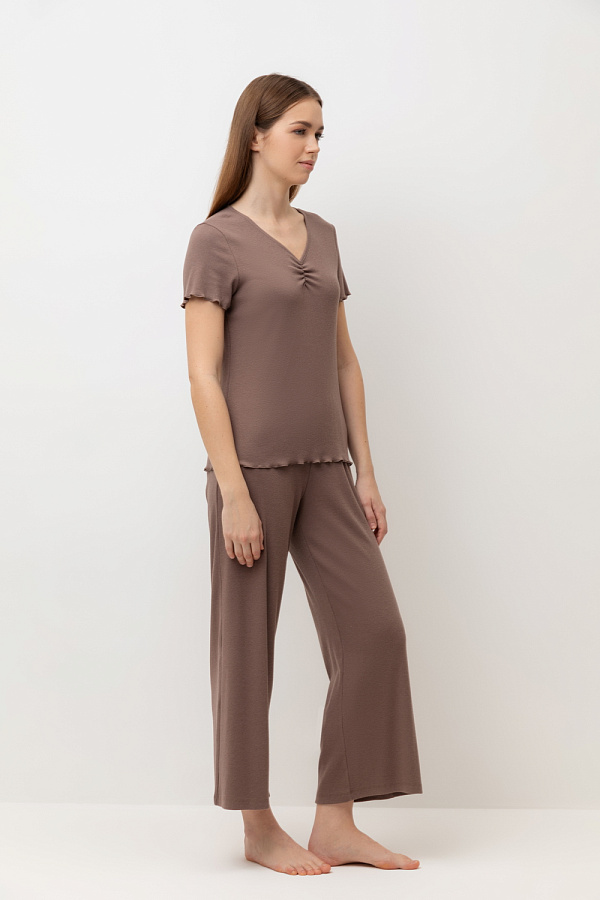 картинка Комплект из нежного хлопкового трикотажа в рубчик от магазина Одежда+