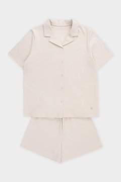 картинка Комплект рубашка и шорты из вафельного хлопка от магазина Одежда+