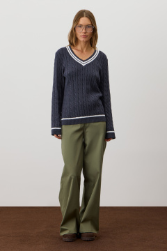 картинка джемпер тем.синий меланж от магазина Одежда+