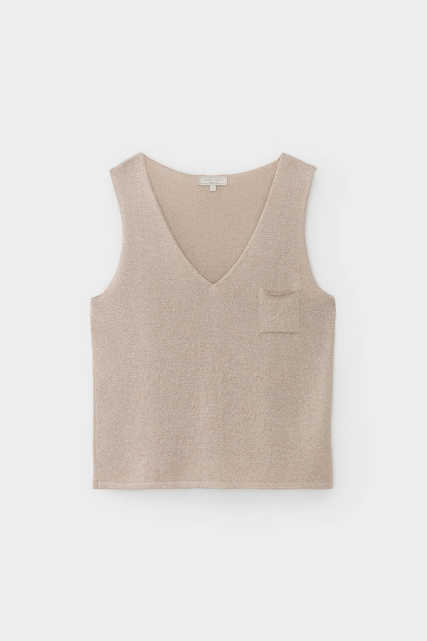 картинка Гладкий топ из вискозы от магазина Одежда+