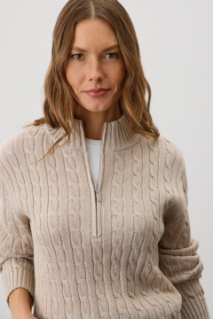 картинка Вязаный джемпер с воротником на молнии от магазина Одежда+