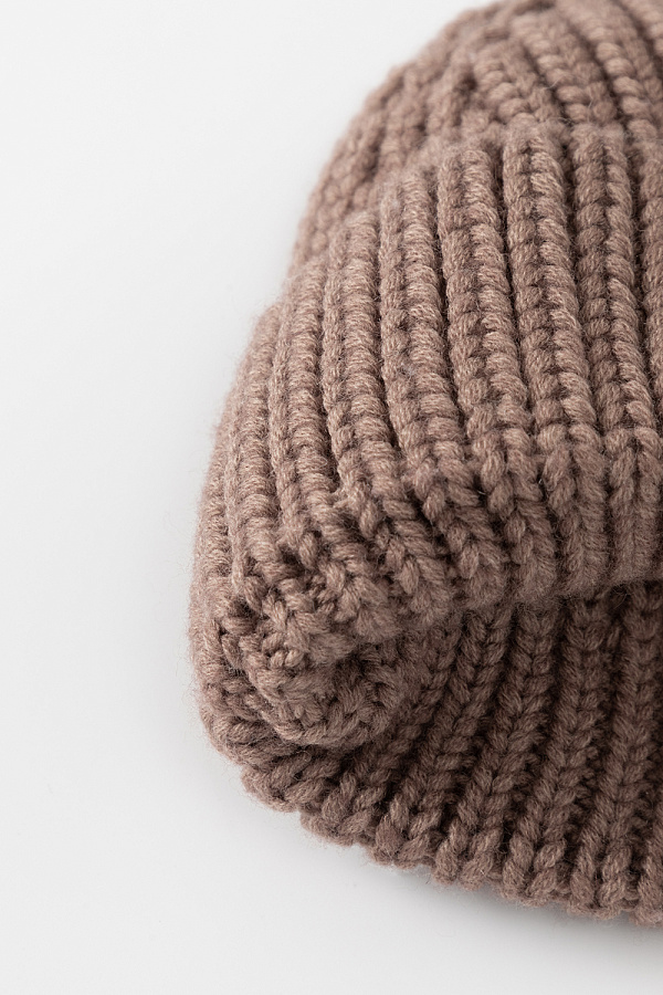 картинка Шапка вязаная с отворотом от магазина Одежда+