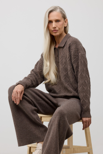 картинка Брюки из шерсти мериноса с кашемиром от магазина Одежда+