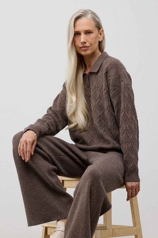 картинка Брюки из шерсти мериноса с кашемиром от магазина Одежда+