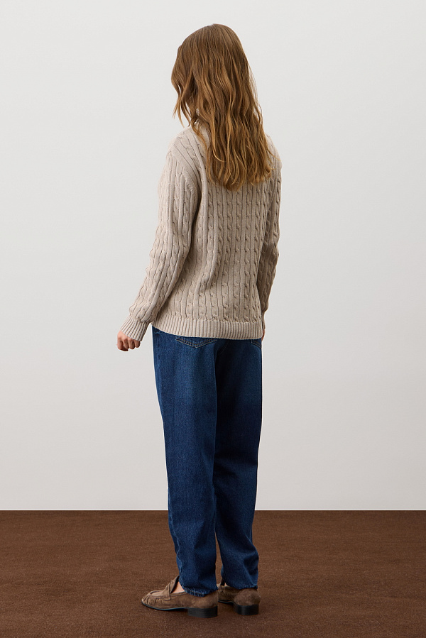 картинка Вязаный джемпер с воротником на молнии от магазина Одежда+