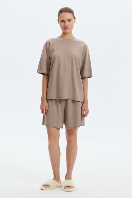 картинка Комплект футболка и шорты из вафельного хлопка от магазина Одежда+