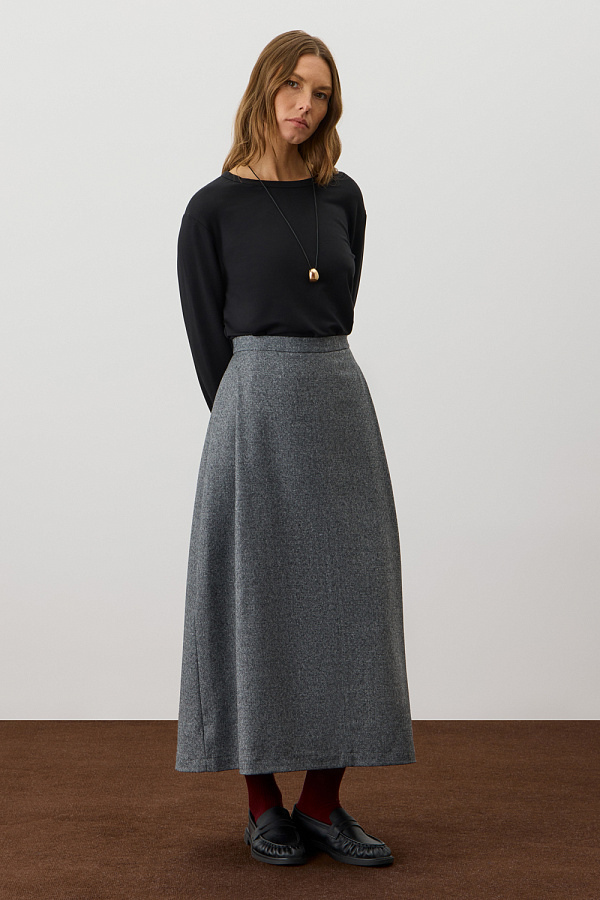 картинка юбка тем.серый меланж от магазина Одежда+