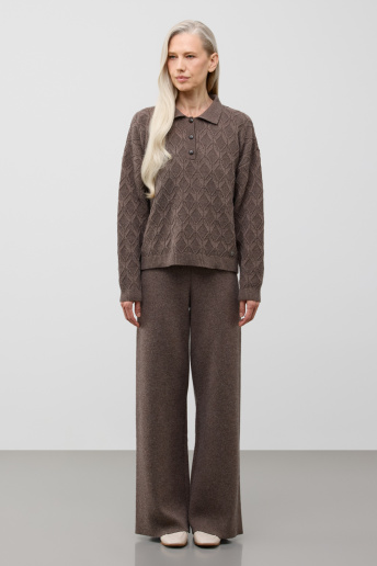 картинка Брюки из шерсти мериноса с кашемиром от магазина Одежда+