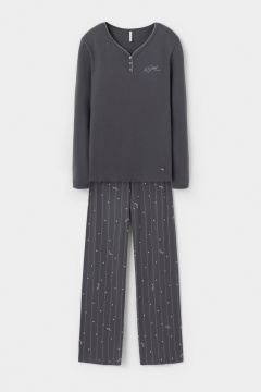 картинка Комплект лонгслив и брюки из гребенного хлопка от магазина Одежда+