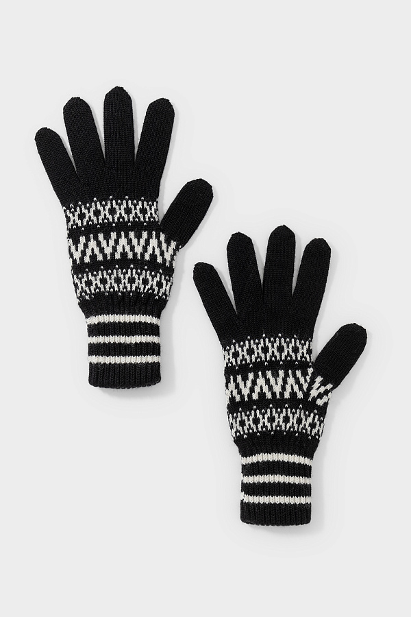 картинка Перчатки вязаные из полушерсти от магазина Одежда+