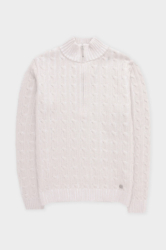 картинка Вязаный джемпер с воротником на молнии от магазина Одежда+