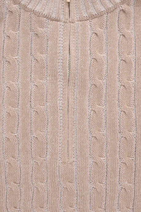 картинка Вязаный джемпер с воротником на молнии от магазина Одежда+