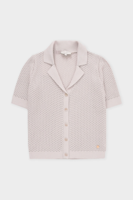 картинка Рубашка из итальянской пряжи с коротким рукавом от магазина Одежда+