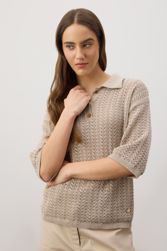 картинка Ажурное поло из итальянской пряжи от магазина Одежда+