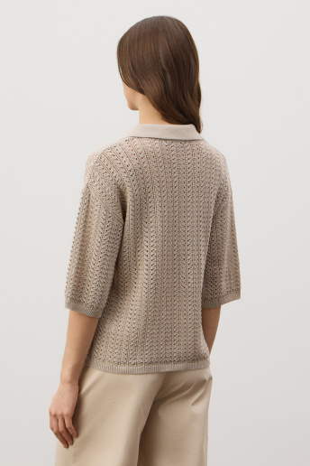 картинка Ажурное поло из итальянской пряжи от магазина Одежда+