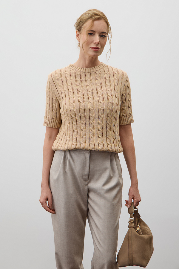 картинка Вязаный джемпер с коротким рукавом от магазина Одежда+