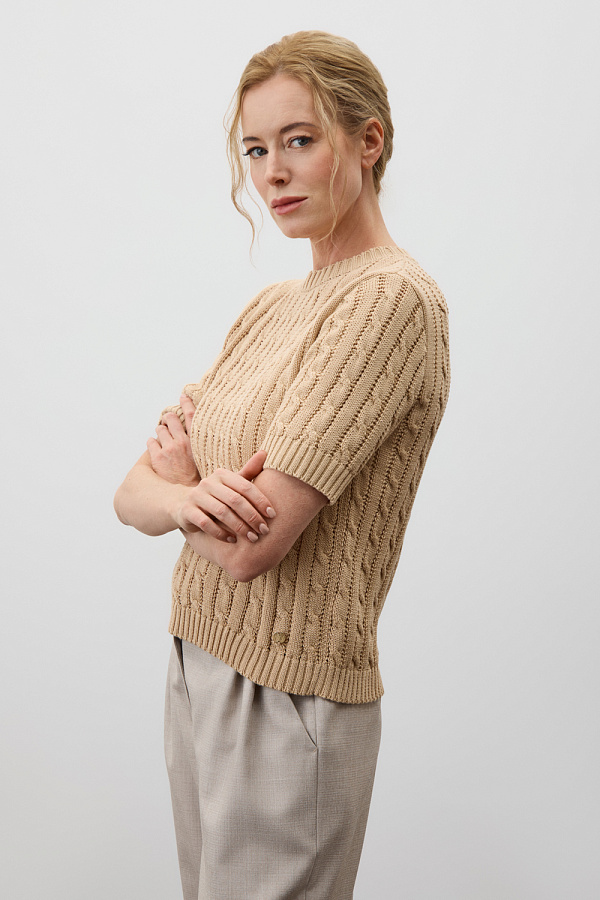 картинка Вязаный джемпер с коротким рукавом от магазина Одежда+