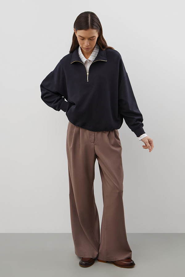 картинка Джемпер с воротником на молнии от магазина Одежда+