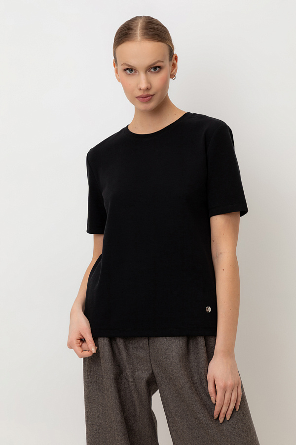 картинка Футболка из мягкого хлопка в рубчик от магазина Одежда+