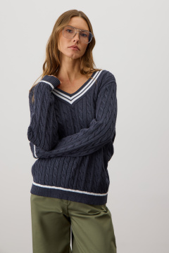 картинка джемпер тем.синий меланж от магазина Одежда+