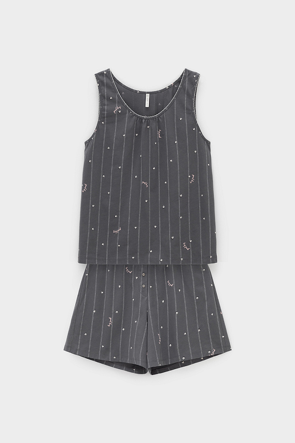 картинка Комплект топ и шорты из 100% хлопка от магазина Одежда+