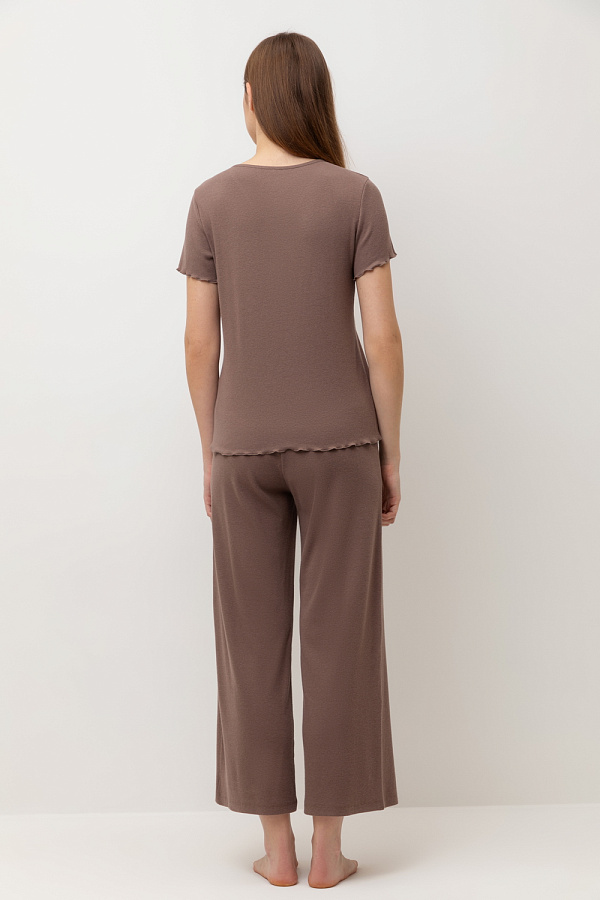 картинка Комплект из нежного хлопкового трикотажа в рубчик от магазина Одежда+