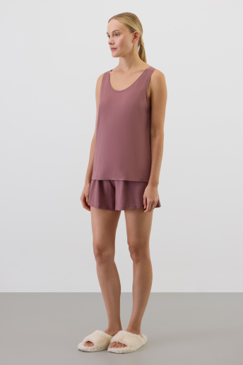 картинка Комплект топ и шорты из хлопка с модалом от магазина Одежда+