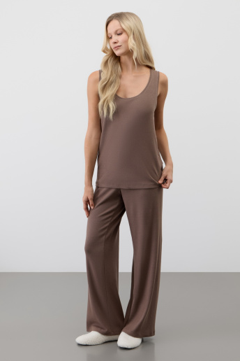 картинка Комплект топ и брюки в рубчик от магазина Одежда+