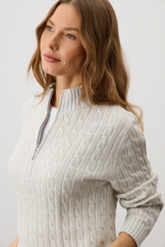 картинка Вязаный джемпер с воротником на молнии от магазина Одежда+