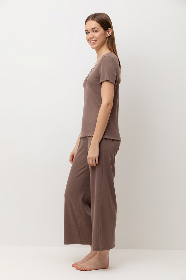 картинка Комплект из нежного хлопкового трикотажа в рубчик от магазина Одежда+