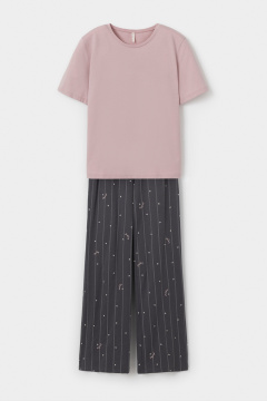 картинка Комплект футболка и брюки из гребенного хлопка от магазина Одежда+