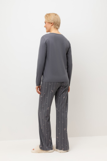 картинка Комплект лонгслив и брюки из гребенного хлопка от магазина Одежда+