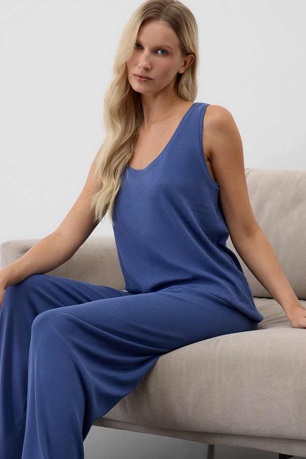 картинка Комплект топ и брюки в рубчик от магазина Одежда+