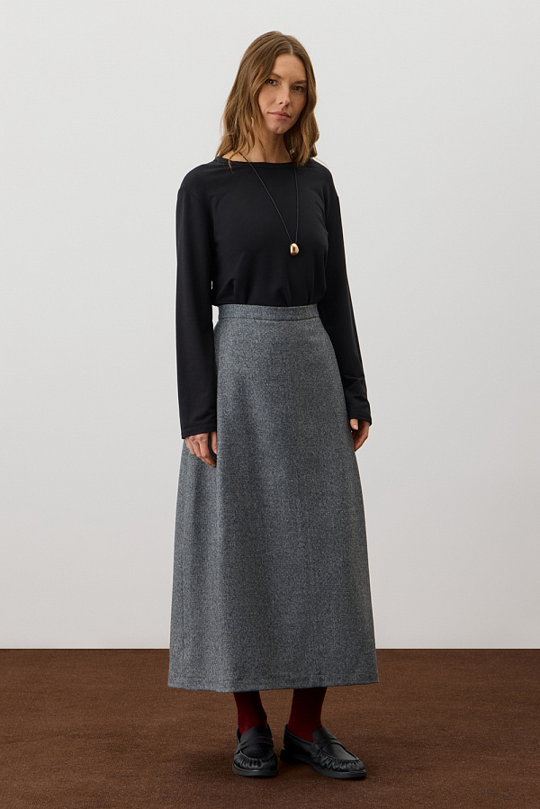 картинка юбка тем.серый меланж от магазина Одежда+