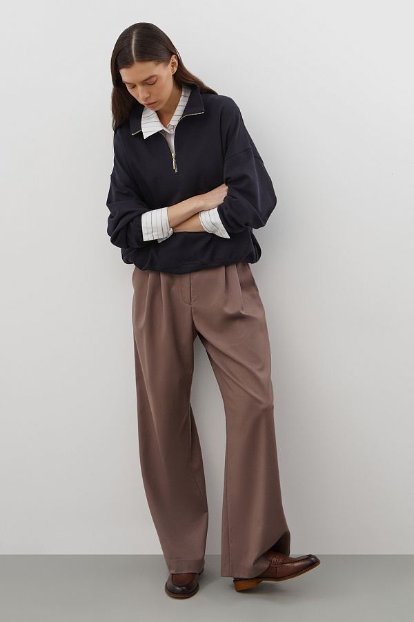 картинка Джемпер с воротником на молнии от магазина Одежда+