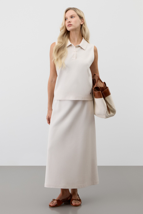 картинка Топ из вафельного хлопка от магазина Одежда+