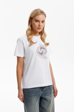 картинка Футболка из хлопка с эластаном от магазина Одежда+