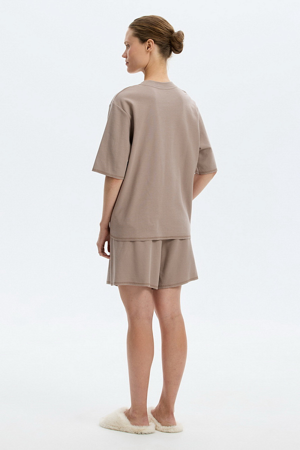 картинка Комплект футболка и шорты из вафельного хлопка от магазина Одежда+