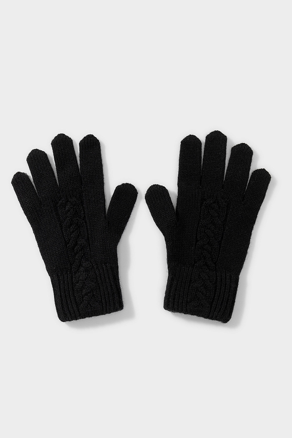 картинка Перчатки вязаные из полушерсти от магазина Одежда+