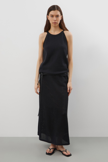 картинка Вязаный топ из хлопковой пряжи от магазина Одежда+