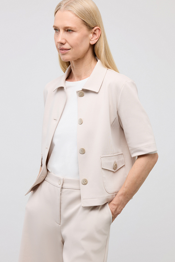 картинка Укороченный жакет из премиального трикотажа от магазина Одежда+