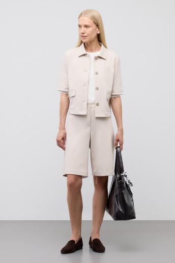 картинка Укороченный жакет из премиального трикотажа от магазина Одежда+