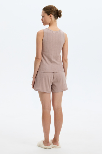 картинка Комплект топ и шорты из ажурного хлопка от магазина Одежда+