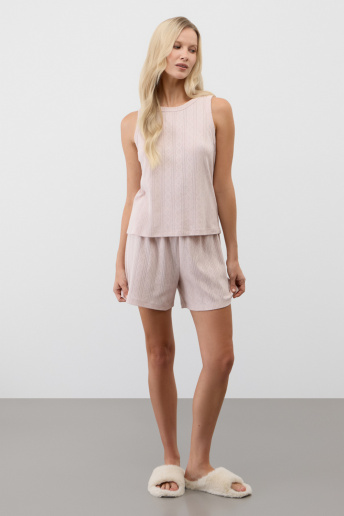 картинка Комплект топ и шорты из ажурного хлопка от магазина Одежда+