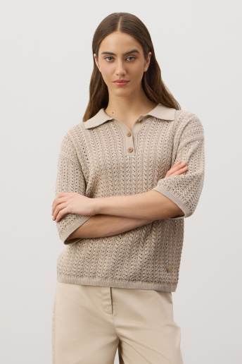 картинка Ажурное поло из итальянской пряжи от магазина Одежда+