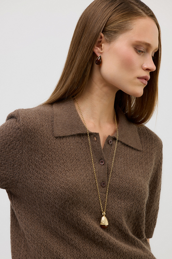 картинка Джемпер-поло с  шерстью енота от магазина Одежда+